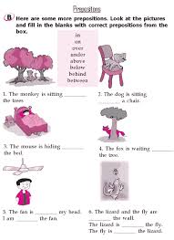It connects a noun or pronoun to another word in the sentence, showing us the relationship between them. Exercises On Preposition For Class 3 Prepositions 3