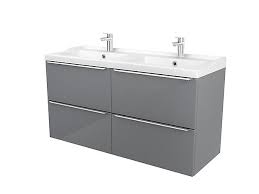 Découvrez les radiateurs connectés goodhome. Meuble Sous Vasque A Suspendre Goodhome Imandra Gris 120 Cm Plan Vasque Lana Castorama