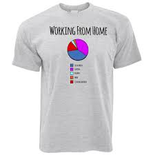 Working From Home Pie Chart Procrastinate Self Employed Logo Nerd Mens T Shirt