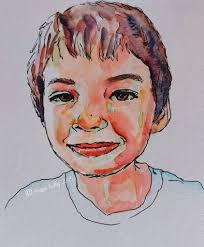 DeeCee” 😀 Direct Watercolor and fountain pen