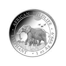 2021 Somalia 1 Oz Silver Elephant Christmas Issue In Snow Globe 1 Oz Silver Somalia Elephant 2022 Shillings 100 Goldsilver Be