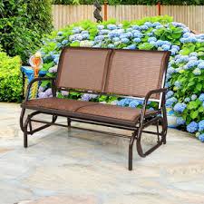 Buy glider patio chairs and get the best deals at the lowest prices on ebay! Gymax Gys04478a9 48 Outdoor Patio Bench Chair Loveseat Rocker Swing Glider Lounge Outdoor Backyard
