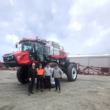 Exciting times for Luke Moroney and Simon Goldsmith at Kapinnie as they  take delivery of their new Case IH Patriot 4450! This rig is all set to  give their operations a real