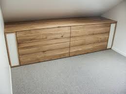 Commodes Sous Pente En Chene Massif Structure Et Tiroirs En Contreplaque De Peuplier Ouverture Des Tiroirs Rangement Tiroir Meuble Sous Pente Meuble Rangement