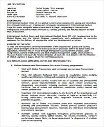 They source, analyze and report supply chain data, track costs and logistics, and evaluate supplier performance. Free 7 Supply Chain Management Job Description Samples In Ms Word Pdf