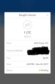 Would there be someone focused on you, he would see the bitcoins move around, and so most probably think they are spent. I Just Purchased 1 Ltc Yesterday Via Coinbase Why Is It Still Pending How Long Does It Take To Clear I Would Like To Purchase 5 More Coins Before Ltc Hit 100