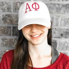 Alpha Phi Omega Handwriting Script Sorority Baseball Cap