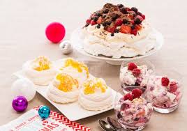 Here S A Meringue Medley To Try Mixed Berry Ambrosia Meringue Nests And Light And Fluffy Original Mering Christmas Cooking Ambrosia Recipe Finger Foods Easy