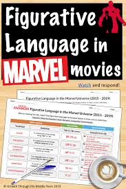 An idiom is a type of figurative language that is a phrase that people say that is commonly accepted as having a different meaning that the individual words may lead you to believe. Figurative Language In Marvel Movies Figurative Language Lessons Teaching Figurative Language Figurative Language