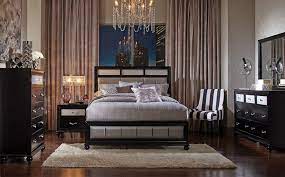 This bed has a rich look, with deeply tufted upholstery along its upper platform perimeter. Barzini Black Glam Leatherette Bedroom Set Kfrooms Free Delivery