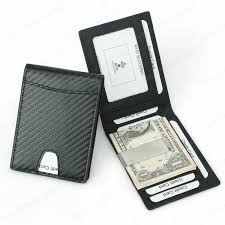 Yinuode carbon fiber credit card holder. Rfid Carbon Fiber Pattern Slim Money Clip For Men Leather Mini Wallet With Money Clips Small Wallet Purse From Dressshoesstreet 12 28 Dhgate Com