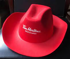 Tim Hortons So Canadian Red Cowboy Hat Promo Limited Edition Canada Employee Red Cowboy Hat Cool Items Cowboy Hats