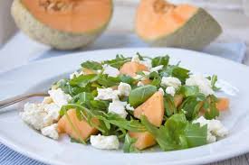 Rucola Salat Mit Melone Und Feta Rezept Rezept Rucola Salat Salat Mit Melone Salat Rezepte Mit Rucola
