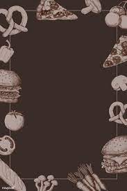 download premium vector of blank bread frame design vector 1208996 food background wallpapers frame design doodle background