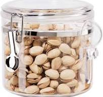 OGGI Clear Canister Airtight 38oz - Clamp Lid & Spoon - Airtight Food  Storage Containers, Ideal for Kitchen & Pantry Storage of Bulk, Dry Food ...