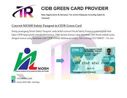 The procedure of a green card renewal varies depending on the reason for the replacement. Assalamualaikum Dan Salam Green Card Cidb Malaysia Facebook