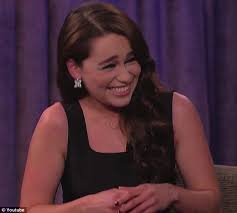 Part of red nose day, the. Emilia Clarke Reveals She Got Stuck To A Toilet By Fake Blood While Filming Game Of Thrones Daily Mail Online