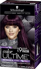 T o d a y ' s v i d e o i am showing you how to naturally dye your hair purple at home! Amazon Com Schwarzkopf Color Ultime Metallic Permanent Hair Color Cream 4 3 Metallic Violet Beauty