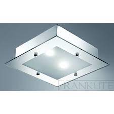 Astro lighting 7095 sabina square ceiling light. Cf1319 Square Flush Ceiling 2 Light Chrome And Glass Ip44