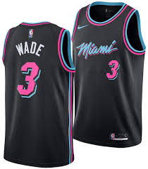 Swingman vs authentic nike miami heat miami vice city edition 2020. Nike Dwyane Wade Miami Heat City Edition Swingman Jersey 2018 Big Boys 8 20 Basketball Clothes Miami Heat Jersey