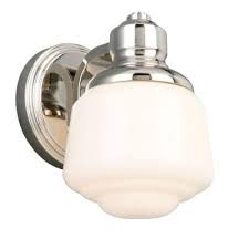 Bathroom vanity lights can be the focal point of your space, providing a well lit area for you to get ready and prepare for your day. Home Depot Hampton Bay Whitford 1 Light Polished Nickel Wall Sconce Hjd1391a At The Home Depot 39 97 Polished Nickel Wall Sconce Wall Sconces Sconces