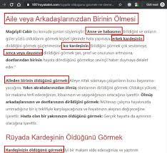 ruyada annenin babanin oldugun gormek kardesinin oglunun kizinin olmesi babalar anne ruya