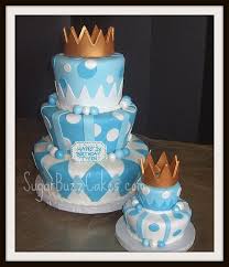 First Birthday Cake For Little Boy Prince Birthday Cake With Gold Crown Prince Baby Shower Cake Boy Birthday Cake Cake