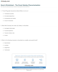 Describing people physical appearance worksheet.pdf. Quiz Worksheet The Great Gatsby Characterization Study Com