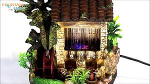 Check out our indoor water fountain selection for the very best in unique or custom, handmade pieces from our statues shops. House With Water Wheel And Tapper Color Led Lights Indoor Water Fountain Fountainmania Com Youtube