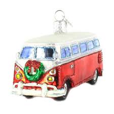 This stunning red bus tree decoration is beautifully handmade. Volkswagen Bus Samba Camper Van Ornament Set Of 3 Nova68 Com