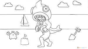 Jacky ist eine super selten brawler mit viel gesundheit sowie ein bergmann der gang dynamike und carl. Coloring Pages Leon Print Online Character Brawl Stars