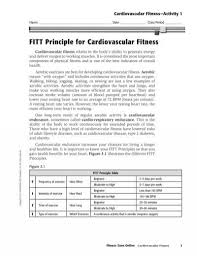 Fitt Principle For Cardiovascular Fitness Glencoe