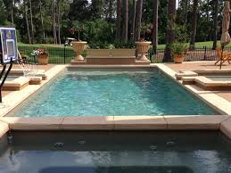 This pool allows for the placement of spa jets around it or even a full swim jet. Barcelona Rectangle Fiberglass Pool Great Backyard Place