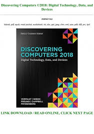 Digital technology, data, and devices book, pdf discovering. Pdf Online Discovering Computers A C 2018 Digital Technology Data And Devices Txt Pdf Epub