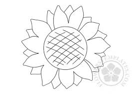 Summer coloring pages for kids: Sunflower Summer Flower Coloring Page Flowers Templates