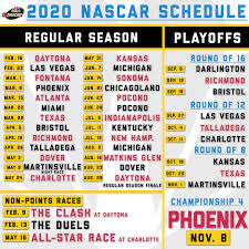 Find race recaps, driver standings and upcoming races for all nascar events. Nascar On Nbc On Twitter Big Changes To The 2020 Nascar Cup Series Schedule Here S The Full List Which Change Is The Most Intriguing Nascar Https T Co Sep7iv7kww