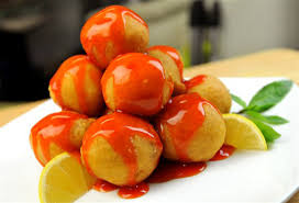 Meanwhile, reserving 1/4 cup syrup, drain oranges, blend syrup with sweet and sour sauce. Sweet Sour Chicken Ball General Thai Chinese