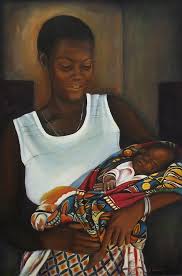 Happy african american mother and child. African Mother And Child Painting By Sheila Diemert