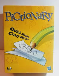 Pictionary The Game Of Quick Draw Quick Sketches And Crazy Guesses New Hasbro Pictionary Games For Kids Family Fun Games
