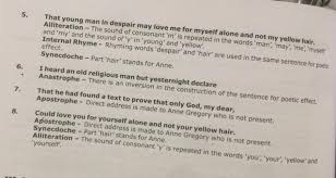 Write Figure Of Speech For Anne Gregory Written By William Butler Yeats Brainly In