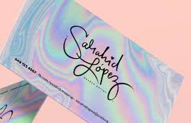 As such, simplistic designs are the best. Holographic Business Card Design Inspiration Makeup Artist Business Cards Design Makeup Artist Business Cards Makeup Business Cards