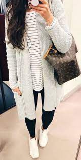 Dress Your Best With The 45 Gorgeous Collection Of Winter Outfits Cardigan Fall Outfit Outfits With Grey Cardigan Winter Cardigan Outfit