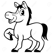 Check spelling or type a new query. Ilustracion Vectorial De Dibujos Animados En Blanco Y Negro De Un Caballo Con Coloring Book Ilustraciones Vectoriales Clip Art Vectorizado Libre De Derechos Image 27152223