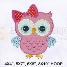 Easter Owl Machine Embroidery Design, 4x4 and 5x7 Hoop, Easter Owl  Embroidery Design, Easter Embroidery Designs, Baby Owl Embroidery Designs