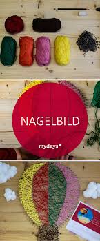 Nagelbild Auf Holz Diy Heissluftballon Mydays Magazin Nagelbilder Gutschein Verpacken Weihnachten Diy Geschenke