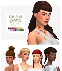 Rock A Bye Bangs Sims Hair Play Sims 4 Sims 4