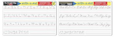 Print these out, give your kids some coloring tools, and let them enjoy some independent play. Melissa Doug Color A Mat Handwriting Manuscript Cursive Games Toys Writing Cursive Learning