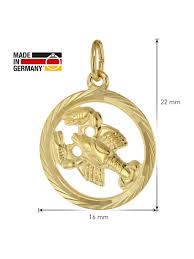 Let your cancer pride shine with this sterling silver zodiac charm from the pandora moments collection featuring sparkling details. Trendor 39000 07 Zodiac Sign 333 Cancer Gold Pendant O 16 Mm