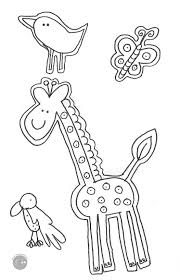 Disegno Da Colorare Gratis Bambini Animali Giraffa Mamma Felice