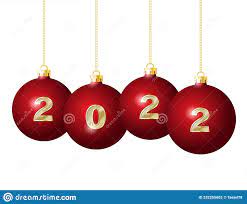 Christmas 2022 Chain Glass Christmas Balls 2022 Hanging On Golden Chains. Stock Vector -  Illustration Of Ornament, Holiday: 232255602